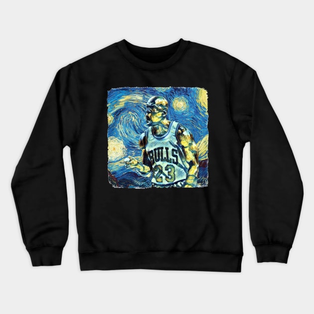 Michael Jordan Van Gogh Style Crewneck Sweatshirt by todos